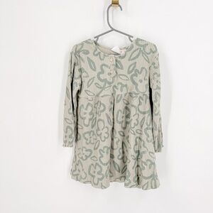 Zara Green Long Sleeve Crew Neck dress